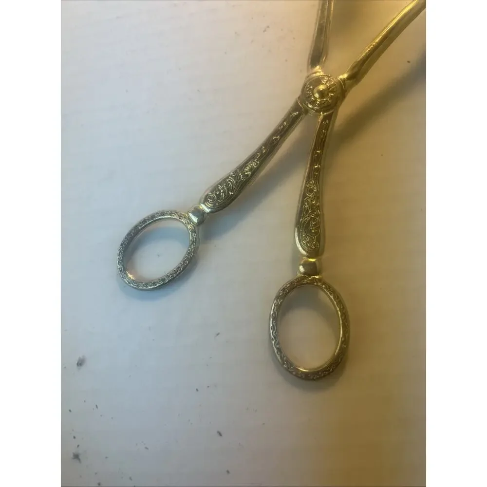 Vintage Silver Plate Salad Serving Tongs EPNS Made in England